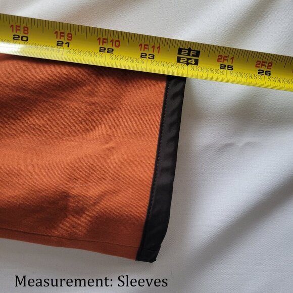 DON CASTER Woman’s Orange Colorblock Coat / Jacket (Size: Small) - Picture 13 of 16